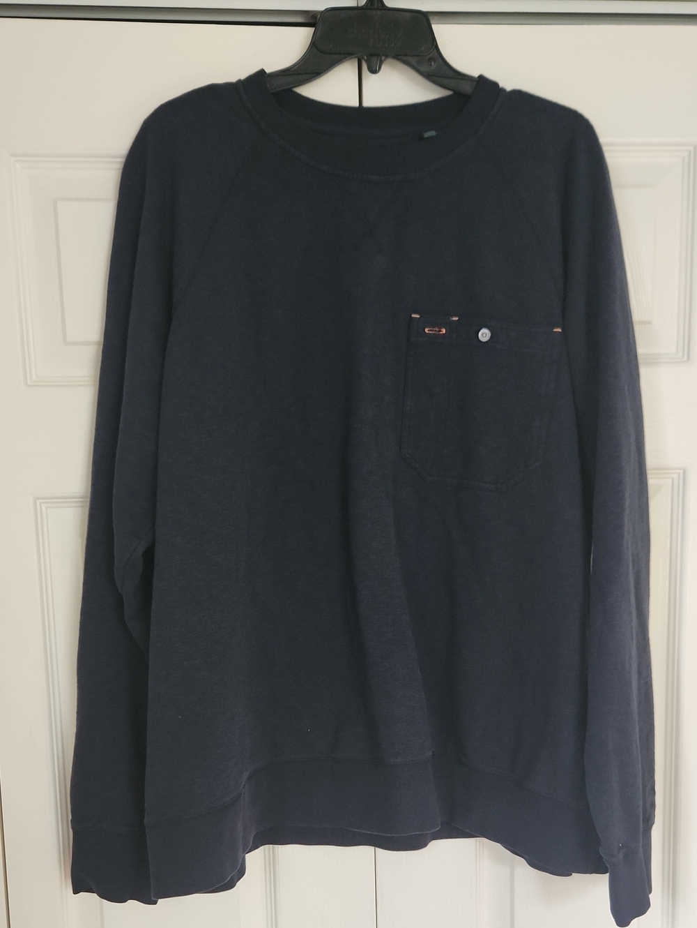 Orvis Navy Crewneck Sweater with Chest Pocket